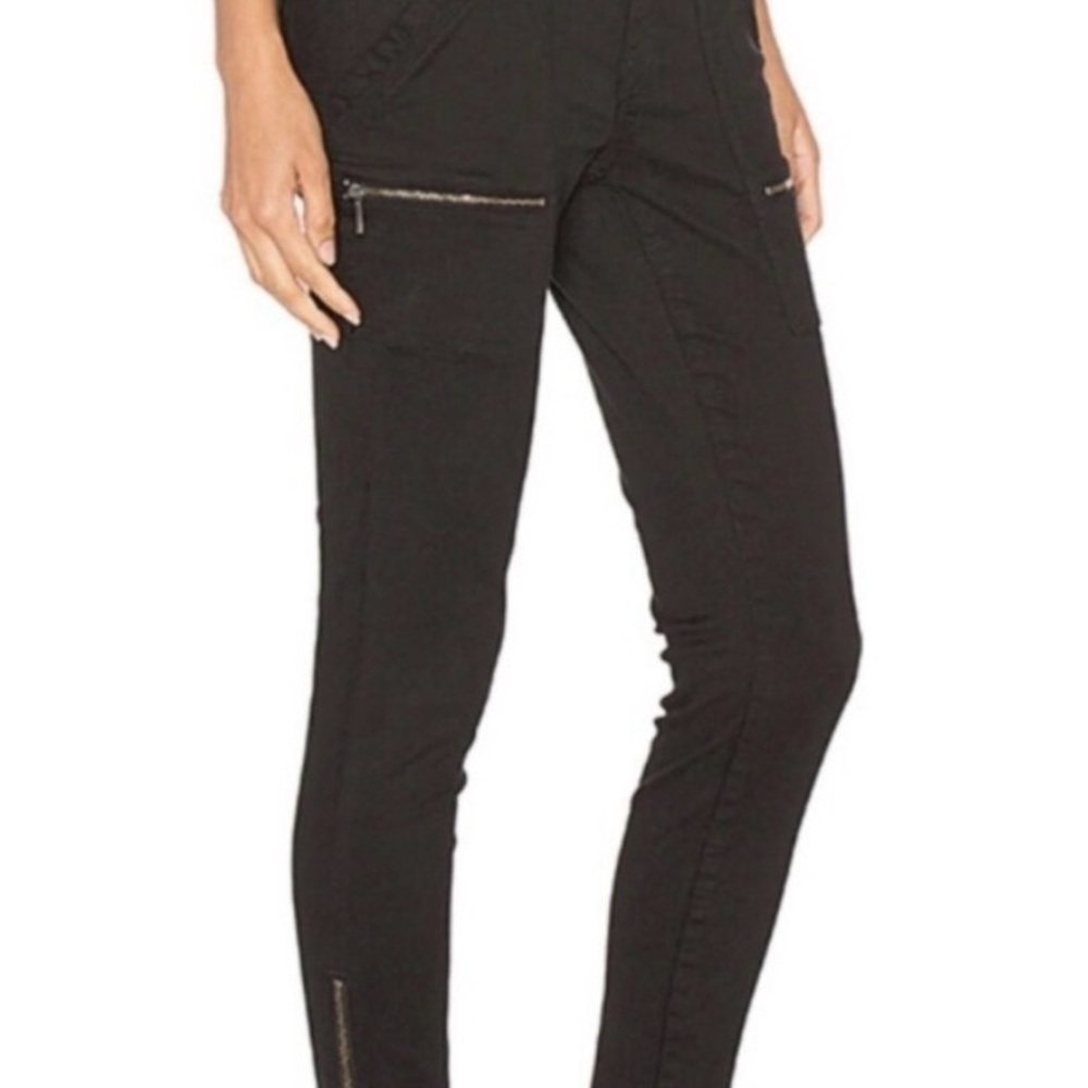 Women's Black Zipper Detail Pants